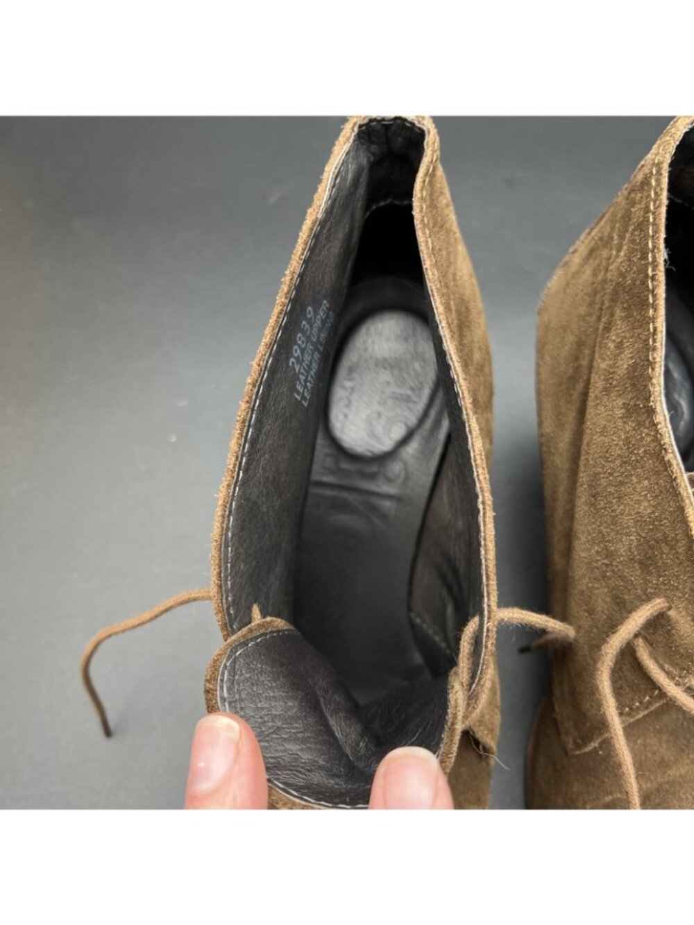 MADEWELL 1937 Lace Up Womens 7.5 Suede Heels Booties Shoes Brown Italy - Picture 12 of 16
